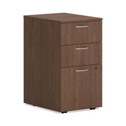 Hon Mod Mobile Pedestal, Left or Right, 3-Drawers: Box/Box/File, Legal/Letter, Sepia Walnut, 15 in x 20 in x 28 in
