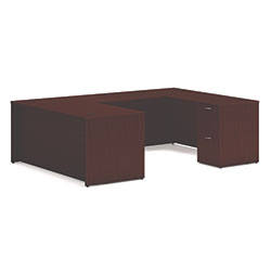 Hon Mod U-Station Bundle, 66 in x 96 in x 29 in, Traditional Mahogany