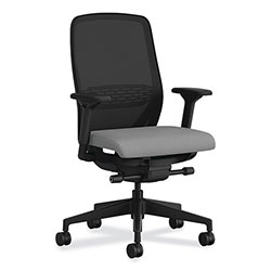 Hon Nucleus Series Recharge Task Chair, 16.63 to 21.13 Seat Height, Frost Seat, Black Back, Black Base