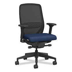 Hon Nucleus Series Recharge Task Chair, Up to 300lb, 16.63 in to 21.13 in Seat Ht, Navy Seat, Black Back/Base
