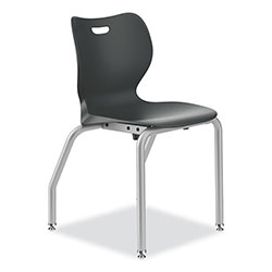 Hon SmartLink Four-Leg Chair, Supports Up to 275 lb, 18 in Seat Height, Lava Seat/Back, Platinum Base