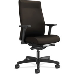Hon Task Chair, 27 inX28-1/2 inX44-1/2 in , Espresso Fabric/Bk Frame