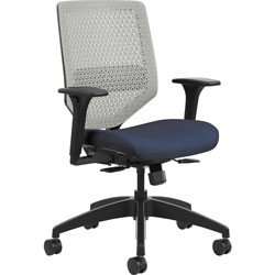 Hon Task Chair, Mesh Back, 29-3/4 in x 29 in x 42 in, Titanium Back/Midnight