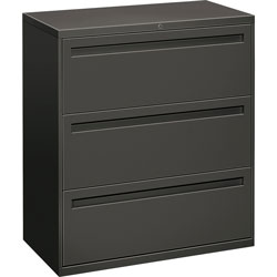 Hon 700 Series Three-Drawer Lateral File, 36w x 18d x 39.13h, Charcoal