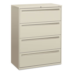 Hon 700 Series Four-Drawer Lateral File, 42w x 18d x 52.5h, Light Gray