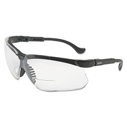 Honeywell Genesis Readers Eyewear, Clear +2.0 Diopter Polycarb Hard Coat Lenses, Blk Frame