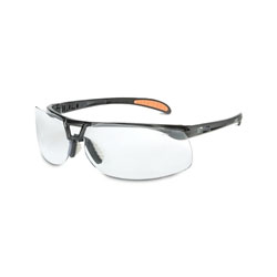 Honeywell Protégé Eyewear, Clear Lens, Polycarbonate, HydroShield Anti-Fog, Black Frame