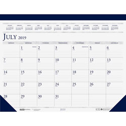 House Of Doolittle Academic Desk Pad, 17 inx22', 14Mths Jul-Aug, Blue