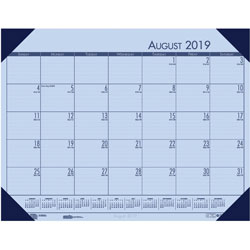 House Of Doolittle Compact Academic Desk Pad, 12Mo, 18-1/2 inx13 in, Blue