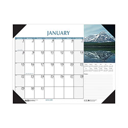House Of Doolittle Earthscapes Scenic Desk Pad Calendar, Scenic Photos, 18.5 x 13, White Sheets, Black Binding/Corners,12-Month (Jan-Dec): 2024