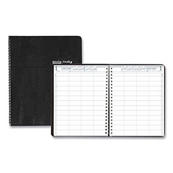 House Of Doolittle Eight-Person Group Practice Daily Appointment Book, 11 x 8.5, Black Cover, 12-Month (Jan to Dec): 2024