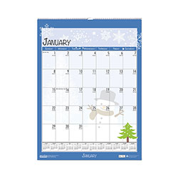 House Of Doolittle Recycled Seasonal Wall Calendar, Illustrated Seasons Artwork, 12 x 16.5, 12-Month (Jan to Dec): 2024