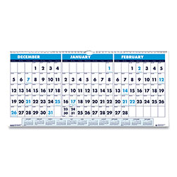 House Of Doolittle Recycled Three-Month Format Wall Calendar, Horizontal Orientation, 23.5 x 12, White Sheets, 14-Month (Dec-Jan): 2023-2025