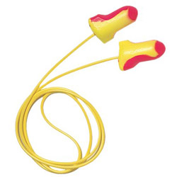 Howard Leight Laser Lite® Disposable Earplug, Foam, Magenta/Yellow, Corded