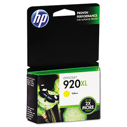 HP 920XL, (CD974AN) High Yield Yellow Original Ink Cartridge