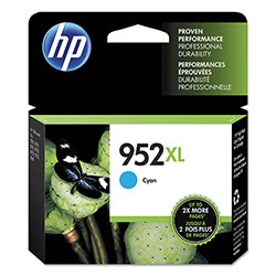 HP 952XL, (L0S61AN) High Yield Cyan Original Ink Cartridge (HEWL0S61AN)