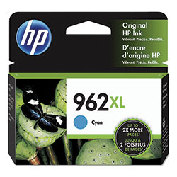 HP 962XL, (3JA00AN) High Yield Cyan Original Ink Cartridge