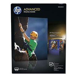 HP Advanced Photo Paper, 56 lbs., Glossy, 5 x 7, 60 Sheets/Pack