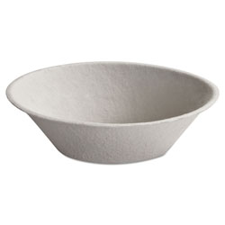 Huhtamaki Savaday Molded Fiber Bowls, 45 oz, White, Round, 500/Carton