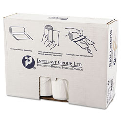 InteplastPitt High-Density Interleaved Commercial Can Liners, 45 gal, 16 microns, 40 in x 48 in, Clear, 250/Carton