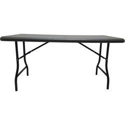 Iceberg IndestrucTables Too 1200 Series Folding Table, 60w x 30d x 29h, Charcoal