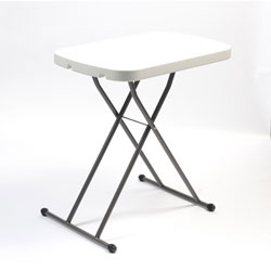 Iceberg IndestrucTable Small Space Personal Table - Platinum Top x 26.60 in Table Top Width x 17.80 in Table Top Depth - 26.60 in Height - High-density Polyethylene (HDPE), Resin Top Material