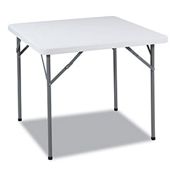 Iceberg IndestrucTable Classic Folding Table, Square Top, 200 lb Capacity, 34 x 34 x 29, Platinum Granite