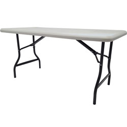 Iceberg IndestrucTables Too 1200 Series Folding Table, 60w x 30d x 29h, Platinum
