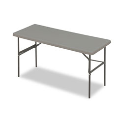 Iceberg IndestrucTables Too 1200 Series Folding Table, 60w x 24d x 29h, Charcoal