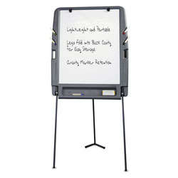 Iceberg Portable Flipchart Easel With Dry Erase Surface, Resin, 35 x 30 x 73, Charcoal (ICE30227)