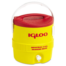 Igloo Industrial Water Cooler, 3 gal, Yellow Red