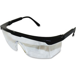 Impact Adjustable Safety Eyewear, 1 PR/BX, Black/Clear