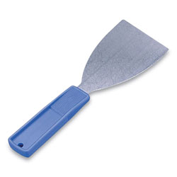 Impact Putty Knife, 3 inW Blade, Stainless Steel/Polypropylene, Blue