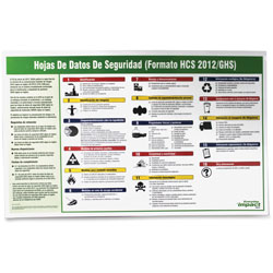 Impact Safety Data Sheet Poster, Spanish, 20 inx32 in, Multi