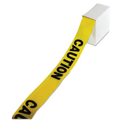Impact Site Safety Barrier Tape,  inCaution in Text, 3 in x 1000ft, Yellow/Black