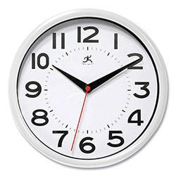 Infinity Instruments Metro Wall Clock, 9 in Diameter, White Case, 1 AA (sold separately)