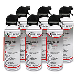 Innovera Compressed Air Duster Cleaner, 10 oz Can, 6/Pack