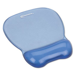 Innovera Gel Mouse Pad w/Wrist Rest, Nonskid Base, 8-1/4 x 9-5/8, Blue (IVR51430)