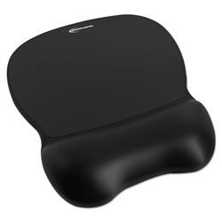 Innovera Gel Mouse Pad w/Wrist Rest, Nonskid Base, 8-1/4 x 9-5/8, Black (IVR51450)