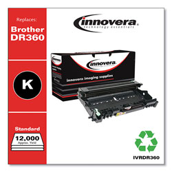 Innovera Remanufactured Black Drum Unit, Replacement for Brother DR360, 12,000 Page-Yield