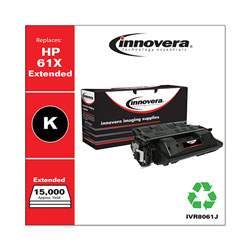 Innovera Remanufactured Black Extra High-Yield Toner Cartridge, Replacement for HP 61XJ (C8061X(J)), 15,000 Page-Yield