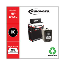 Innovera Remanufactured Black High-Yield Ink, Replacement For HP 61XL (CH563WN), 480 Page Yield