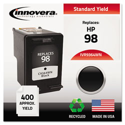Innovera Remanufactured Black High-Yield Ink, Replacement For HP 98 (C9364A), 400 Page Yield