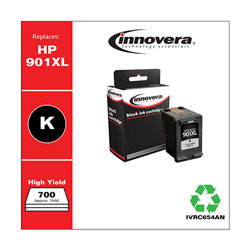 Innovera Remanufactured Black High-Yield Ink, Replacement For HP 901XL (CC654AN), 700 Page Yield