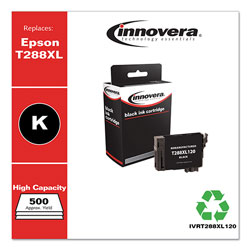 Innovera Remanufactured Black High-Yield Ink, Replacement for Epson T288XL (T288XL120), 500 Page-Yield