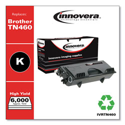 Innovera Remanufactured Black High-Yield Toner Cartridge, Replacement for Brother TN460, 6,000 Page-Yield