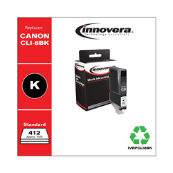 Innovera Remanufactured Black Ink, Replacement For Canon CLI8BK (0620B002), 412 Page Yield