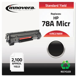 Innovera Remanufactured Black MICR Toner Cartridge, Replacement for HP 78AM (CE278AM), 2,100 Page-Yield