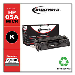 Innovera Remanufactured Black MICR Toner Cartridge, Replacement for HP 05AM (CE505AM), 2,300 Page-Yield