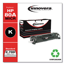 Innovera Remanufactured Black MICR Toner Cartridge, Replacement for HP 80AM (CF280AM), 2,700 Page-Yield